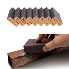 사포세트 초강력 내구성 금속 목재 사각 사포, 80방, 오렌지