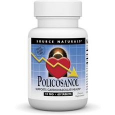 Source Naturals 소스내추럴스 폴리코사놀 10mg 60정 혈관 심장 미국, 1회분, 1개