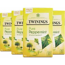 Twinings 퓨어 페퍼민트 허브티 20개입 4팩