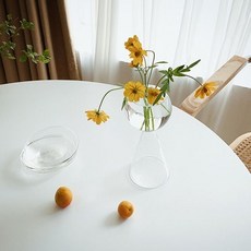 투명 크리스탈 양면 미니 캔디 유리 화병, 본상품