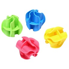 HIKARI 日光生活 環保洗衣球 4入, 直徑6.5cm, PVC材質, 台灣製, 顏色隨機, 1袋