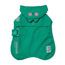 艾爾發寵物 UNMIXED 動物造型尼龍寵物雨衣 防雨斗篷 6種尺寸, 綠色,S, 1個