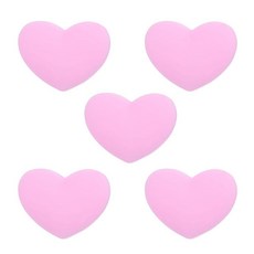 YELARXI 테니스 라켓 진동 댐프너 부드러운 실리콘 라켓 충격 흡수 장치 테니스 라켓 스트링에 적합 - 하트 모양 (핫핑크 5개), 라이트 핑크