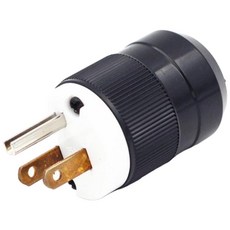 滿讚 NEMA 5-15P 美式 UL認證 插頭 15A 125V 公插頭 電源插頭 LK7515P, 黑, 1個, 1cm