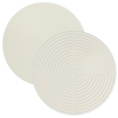 소노리떼 실리콘 인덕션 원형 보호 매트 특대형 25cm, 2개, 아이보리