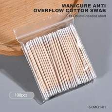 젤 오버플로를 방지하기위한 네일 아트 면봉 매니큐어 용 뾰족한 팁 면봉 네일 아트 도구 청소용 얇은 면봉