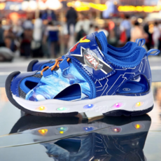 헬로카봇 스타 불빛발광 라이팅 샌들 운동화 신발 찍찍이 어린이 키즈 아이 네이비