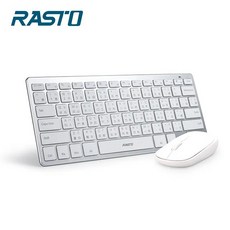 RASTO RZ4 高階款2.4G無線鍵鼠組 無線鍵盤滑鼠套裝，2.4G穩定連接，人體工學設計，舒適高效, 白色