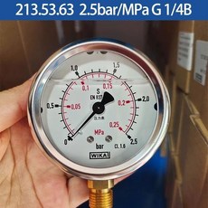 wika威卡壓力錶 德國進口軸嚮徑嚮液壓錶 耐震不銹鋼測壓錶 EN837-1 水壓錶 氣壓錶, 0-0.25MPA/0-2.5bar, 1個