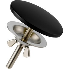 ROOGSIH 솔리드 황동 주방 싱크대 구멍 커버 2인치 수도꼭지 플레이트 스토퍼 블랭킹 플러그 및 욕실 싱크대용 매트 블랙 마감매트, 1 Matte Black