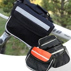 자전거 안장가방 프레임백 짐받이 반사띠 튜브 수납 패니어, 1개, 레드