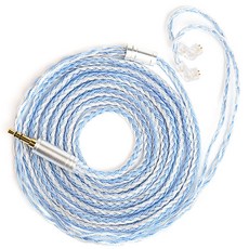 Keephifi KBEAR ST16 Plus 16코어 2M 길이 5N OCC 실버 플레이트 업그레이드 케이블, QDC, 3.5mm, 실버 블루, 1개