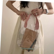 포인트 비치백 핸들 투명 가방 대, 본상품