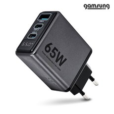감성공장 65W PPS PD3.0 3포트 멀티 초고속 충전기 어댑터 디스플레이, 65W 충전기 어댑터, 1개