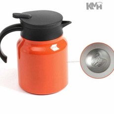 보온주전자 보냉통 대용량물통 티주전자, 1개, 오렌지, 900ml