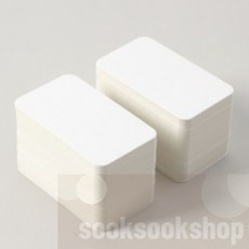 쑥쑥추천샵 반코팅 무지 종이카드 200매 4x7cm 라운드코너