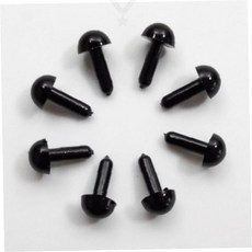 공예 만들기 재료 검정색 플라스틱 안전 눈알 인형 장식 부자재 DIY 키트, 1개, 3mm 1P