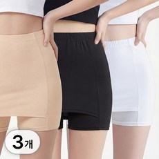 3개 세트 Y존 커버 보정 속바지 3부 여성 여자 성인 웨딩 스킨 노라인 사각 반바지 속옷 치마 속치마 바지 여름 여름용 겨울 편한 밴드