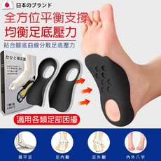 全方位平衡支撐 足弓矯正鞋墊 扁平足/X型腿/O型腿適用