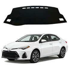 HEDAQI 토요타 코롤라 2014 2015 2016 2017 2018용 대시 커버 대시보드 커버 매트 맞춤형 2014-2018에 적합 보호 액세서리블랙 182268, Corolla 2014-2018 블랙