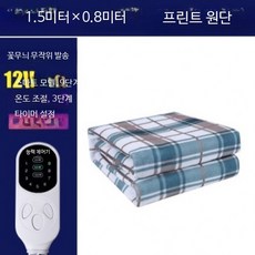 차량용 전기담요 1인용 2인용 USB 온열 캠핑 무선 방수 안전 매트 65자, 12V 150x80cm 9단 타이머 프린트 원단 0x0, 1개