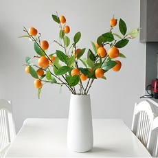 osshop 인조 과일 모형 감귤 조화 나무, 감귤 가지, 1개