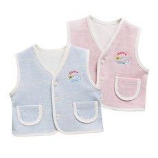 그린베베 국내생산 봄가을용 영유아용 해피 조끼