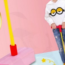 스펀지 점프스틱 콩콩이 포고스틱 실내운동 어린이, 비아준 핑크, 1개