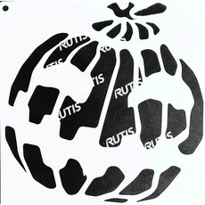 RUTIS 型染版 蝶古巴特diy, 1個, ST-CU1-0286