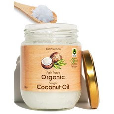 sunnycoco 코코넛 오일 _ (180g) 유기 JAS 무첨가 식용 요리용 콜드프레스 저온 압착 공정무역 MCT 오일 62.7% 함유 유기농 버진 코코넛 오일