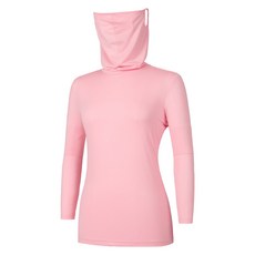 [투엘라] 여성 메쉬 마스크넥 티셔츠_핑거홀 자외선차단 쿨쉴드