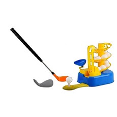 남아 스포츠 골프 토이 파랑색 자동 공 공급 서브 머신 골프장난감 놀이방