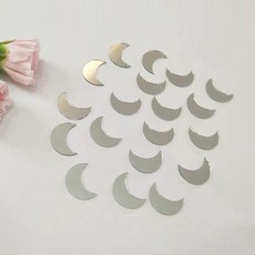 200개/묶음 2 5cm 거울 벽 스티커 나뭇잎 모양 3D 점 원형 DIY 데칼 웨딩 파티 장식, 200pcs 2 5cm, Moon Silver