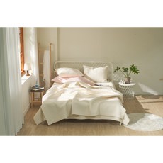 데코카페트 호주 양모이불 침대패드 퀸 킹 스프레드 사계절용, 네추럴