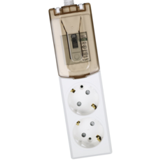 매직파워 국산 고용량멀티탭 2구 배선차단용, 1개, 화이트, 1m