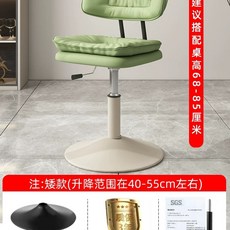 높은 화장대 의자 스툴 등받이 파우더룸 빠체어 높이 61-81cm 의자(화이트), V. 그린