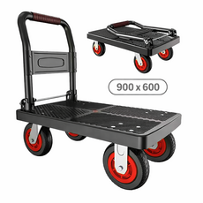 원하트 ONE HEART 튼튼한 특대형 600x900 접이식 핸드카트 손수레 강력한 하중 무소음 구루마, 블랙대형900mm x 600mm, 1개
