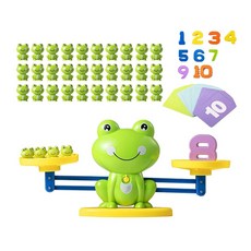 青蛙天平兒童早教數學益智玩具 智力開發寶寶認知邏輯思維 青蛙天秤玩具 訓練加減法邏輯思維 早教玩具 數字砝碼遊戲, 小號迷你青蛙-【40砝碼20數字8卡片】