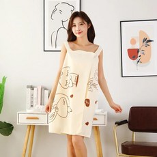 비치 타월은 부드럽고 건조성이며 흡이 뛰어납니다 목욕 타월 슬링 홈 스커트, 1개, 4. 밝은 노란색