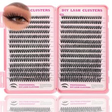속눈썹 클러스터 키트 560개 키트 9-16mm 개별 연장 D 컬 플러피 위스피 인조 속눈썹(50D+60D 신제품 키트), 40D+50D Lash 9-16mm, Lash Clusters Kit, 1개