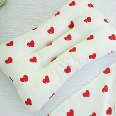 제이유니 인견 주니어베개 핑크하트