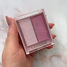 CEZANNE 塞尚 好氣色打亮修容霜 雙色打亮修容眼影盤 LDK推薦 高光提亮 修容, 03 夜櫻輝光（舊稱SP1, 1個