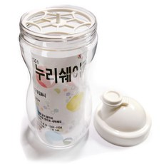 누리쉐이커 500ml 1개 원터치 물병 미숫가루 선식 쉐이크 쉐이커 쪽빛누리, 화이트