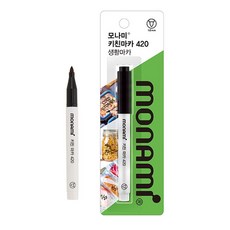 모나미 키친 마카 420, 블랙, 4개