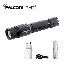 팔콘라이트 FL-LZ01C세트 USB 직접 충전식 LED손전등 후레쉬, 1개