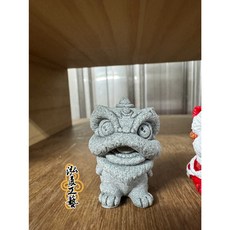 泓展工藝 模型獅 祥獅 舞獅 辦公室擺設 招財 風水, 1個, 小-原色