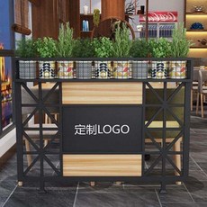 餐廳護欄裝飾火鍋店卡座隔斷鐵藝圍欄飯店隔欄柵欄矮隔墻 KQYY, 150*16*120（黑色）