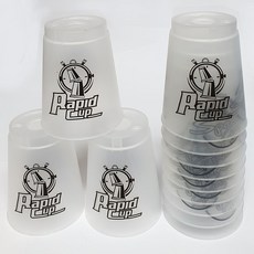 Rapid컵쌓기 D그물망 white/ 스피드스택스 연습용 대회용 어린이선물 놀이게임완구 지능개발학습교구 준비물, 1개