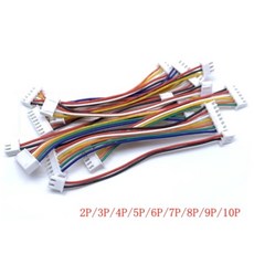 10PCS XH2.54 전자 와이어 터미널 더블 헤드 10cm/20cm/30cm 케이블 26awg 같은 측면/역면 커넥터, 03 10cm, 02 5P, 02 Same side