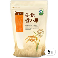 청오건강 유기농 쌀가루, 350g, 6개